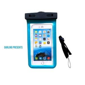 Universal Waterproof Phone Pouch Unisex Color Blue Size 7 X 4